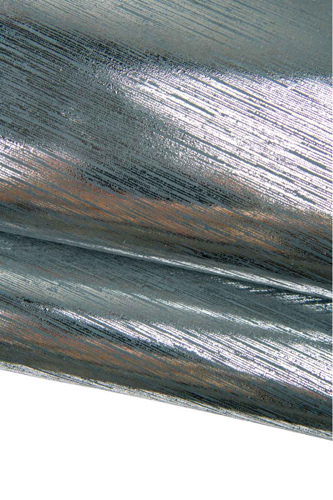 Lotto di 5 pelli grigio acciaio,...