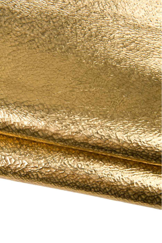 Lotto di 5 pellami oro nero, capre...