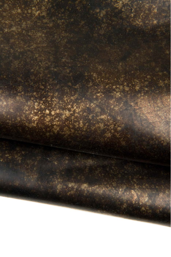 Lotto di 5 pellami oro nero, capre...