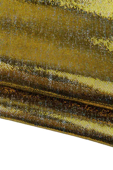 Lotto di 5 pellami oro nero, capre laminate e stampate, morbide e luminose, abbinate come da foto, qualità TOP