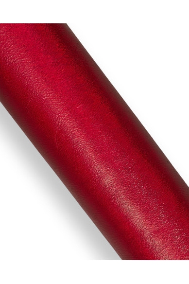 Lotto di 4 pelli  rosse, pellami di capra e agnello laminati, IRIDESCENTI, stampa PITONE  e LUCERTOLA