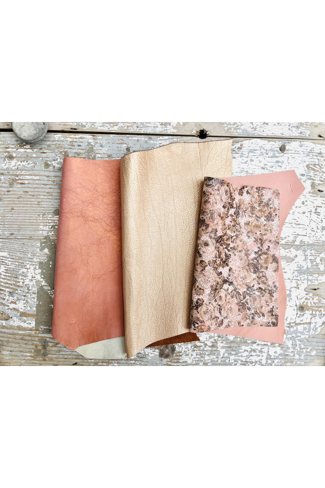 10 Ritagli di pellami unici...