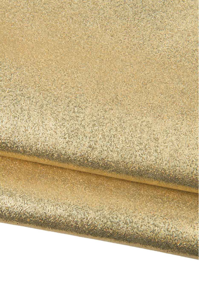 IRIDESCENT GOLD leather skin, soft...