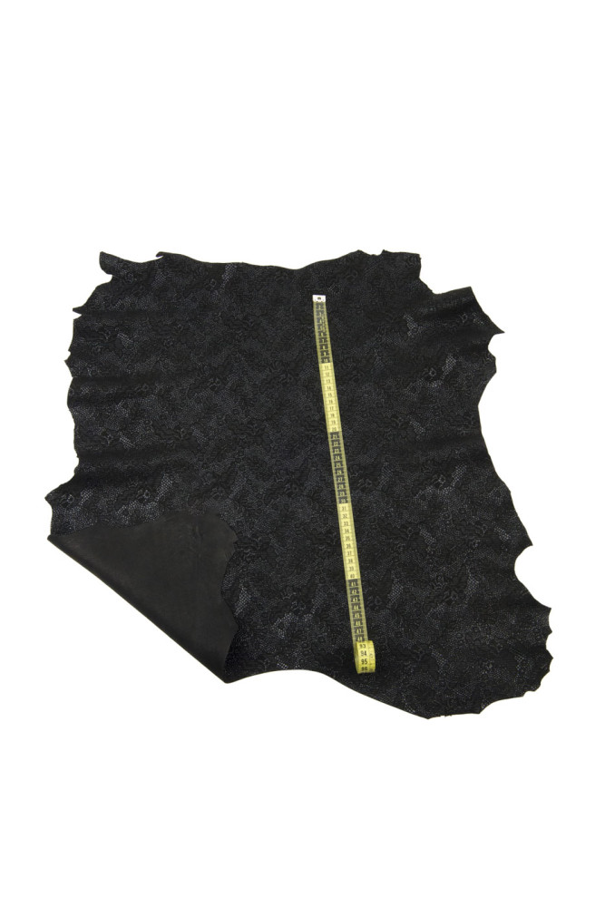 Pellame FLOREALE nero, pelle...