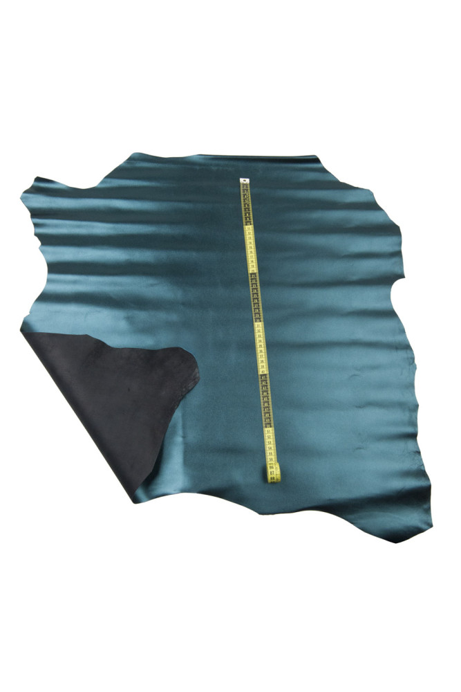 Petroleum METALLIC leather skin, soft...