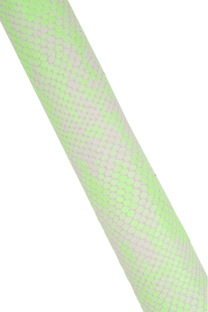 Fuo - NEON green REPTILE leather...