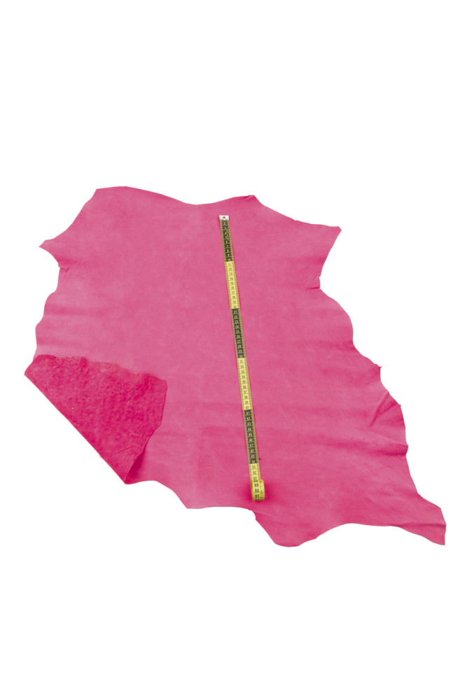 Pink genuine VINTAGE leather skin,...