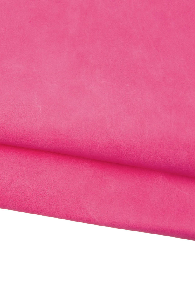 Pink genuine VINTAGE leather skin,...