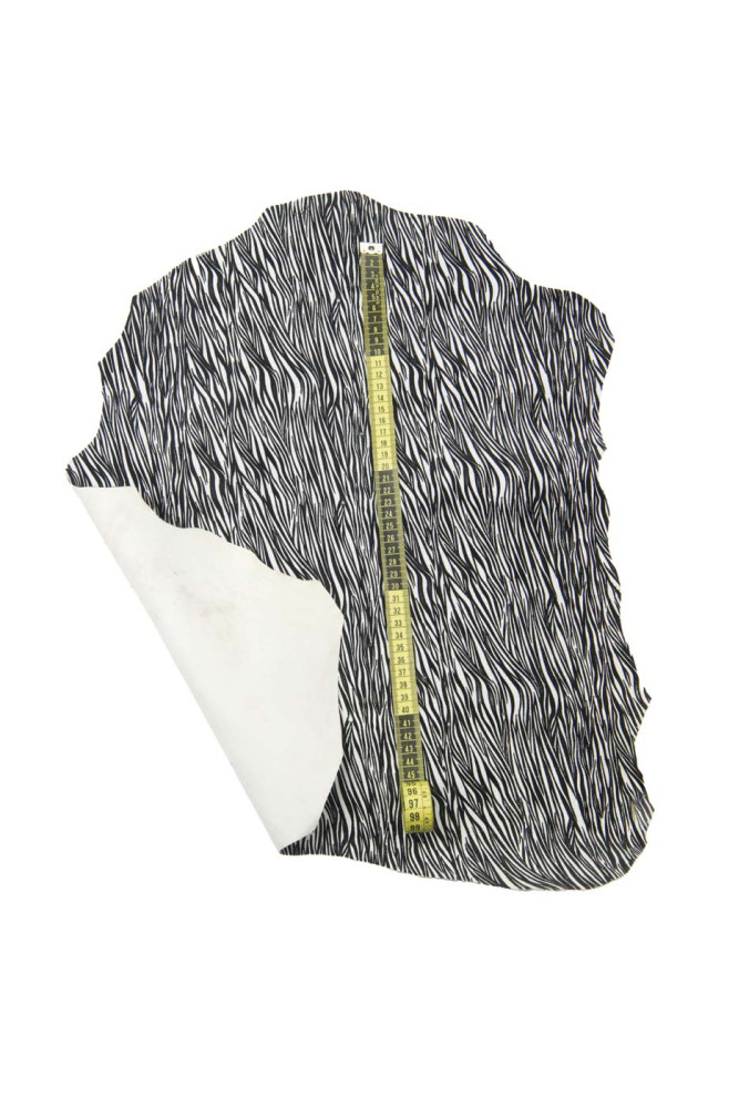 Pellame ZEBRATO bianco nero, capra...