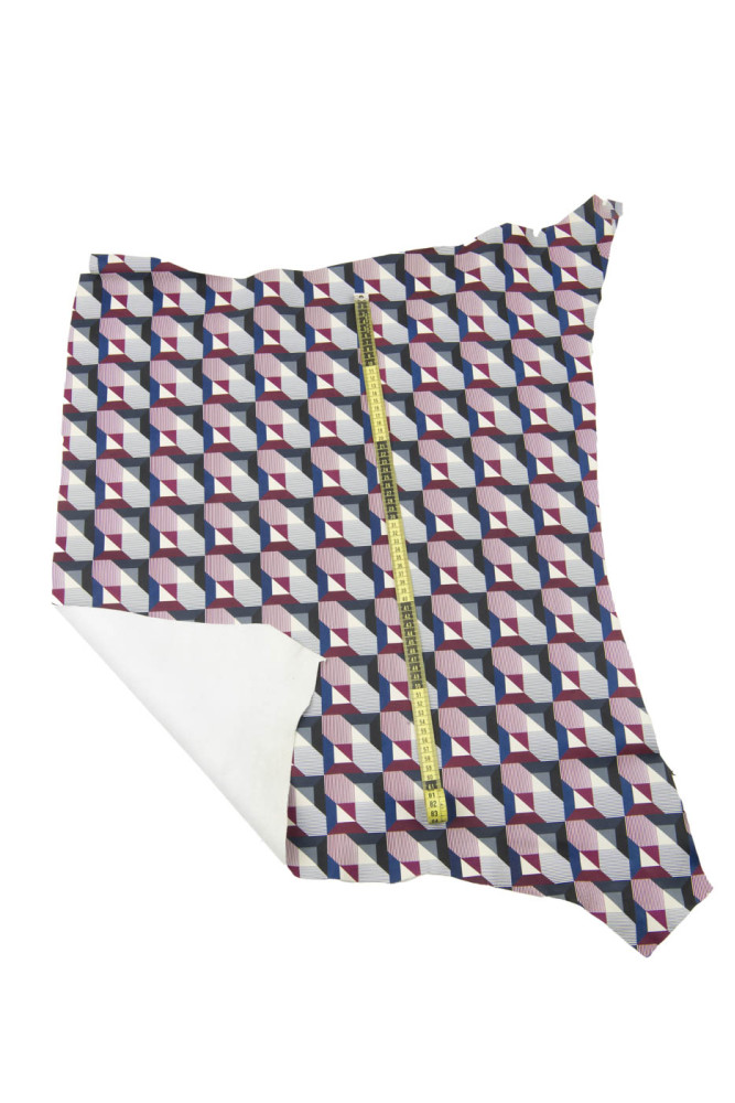 GEOMETRICAL printed leather skin,...