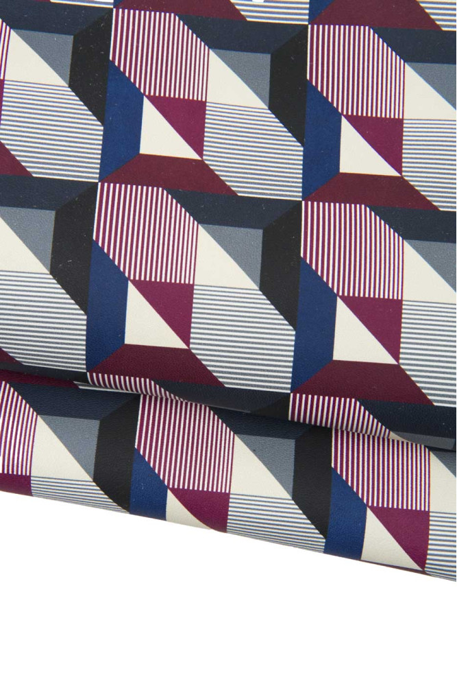 GEOMETRICAL printed leather skin,...