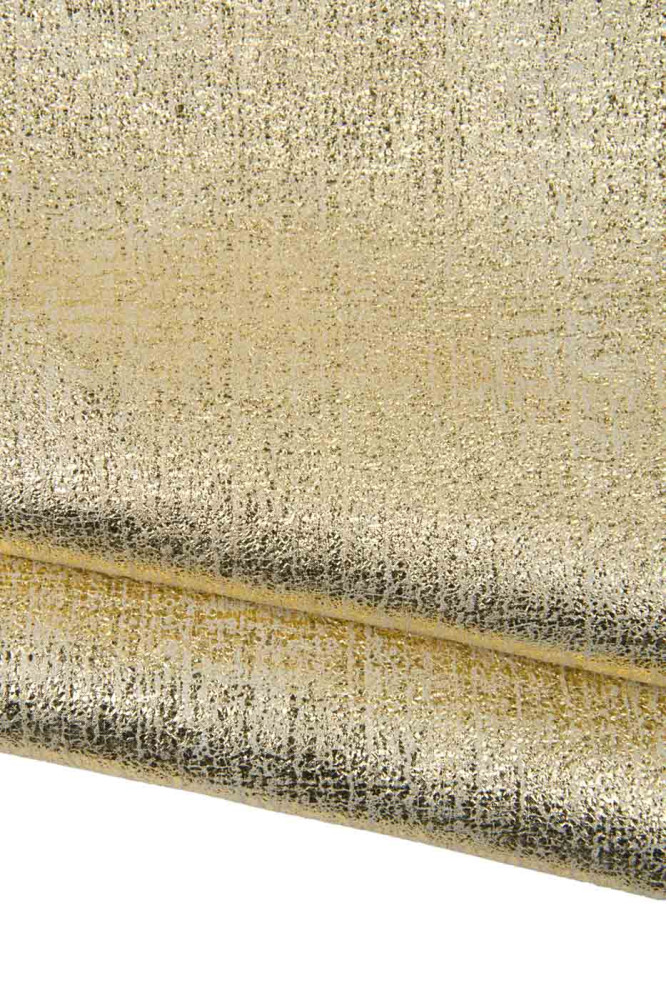 GOLD leather skin, metallic printed...