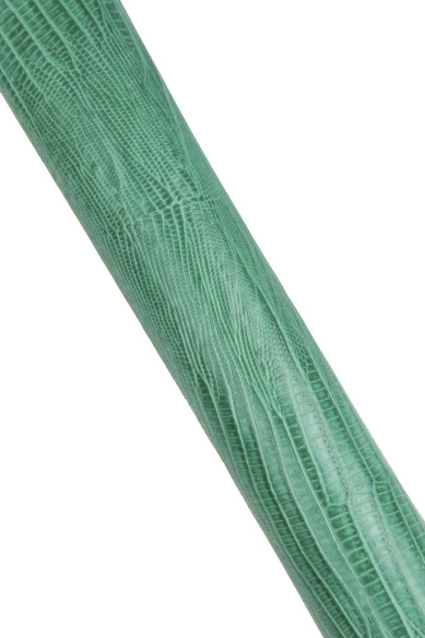 Turquoise LIZARD printed cowhide, aquamarine reptile embossed leather hide, GLOSSY calfskin, 0.9 mm for crafters