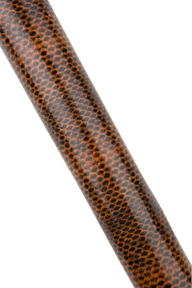 Brown REPTILE embossed leather hide,...