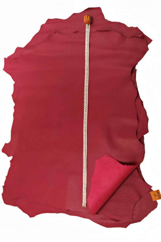 Raspberry pink leather hide, PEBBLE...