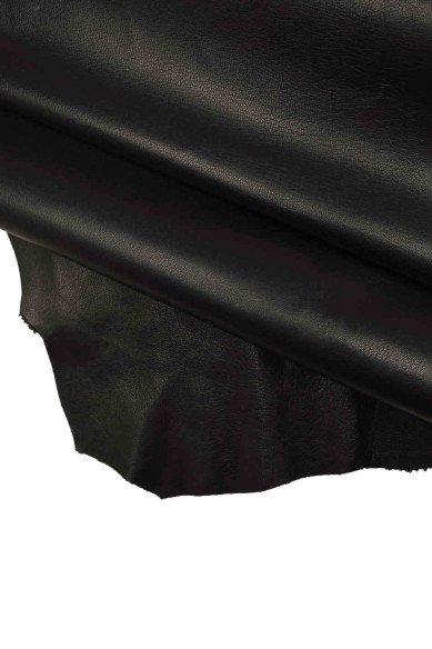 Nappa nera da abbigliamento, pellame agnello super morbido, pelle setosa , 0.3 - 0.5 mm