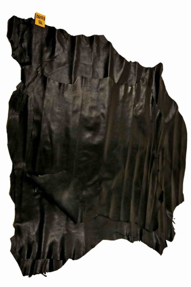 Black sheepskin NAPPA for GARMENTS, soft silky lambskins, 0.3 - 0.5 mm
