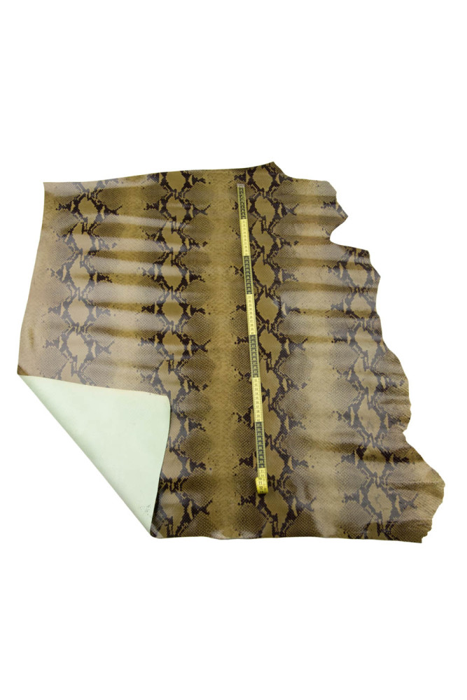 Pelle PITONE verde militare - nero,...