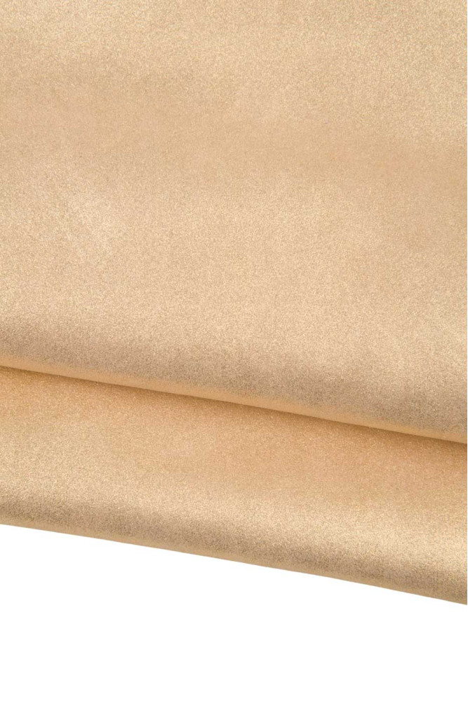 Gold METALLIC leather hide, GLITTERED...
