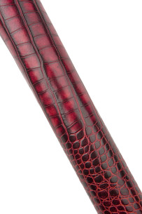 Dark red CROCODILE embossed... 2