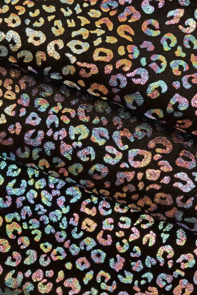 Mini LEOPARD printed leather hide,...