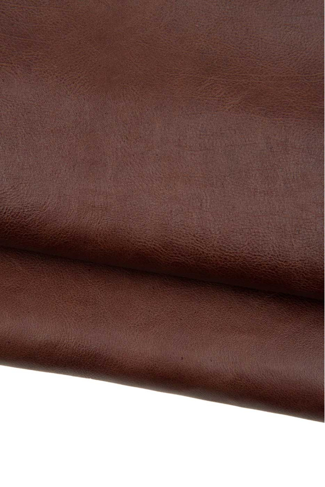 Brown SMOOTH leather hide, sporty...