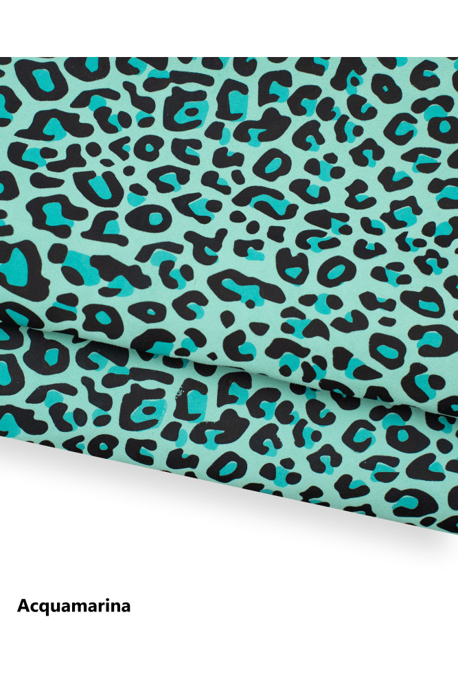 LEOPARD textured leather skin, animal...