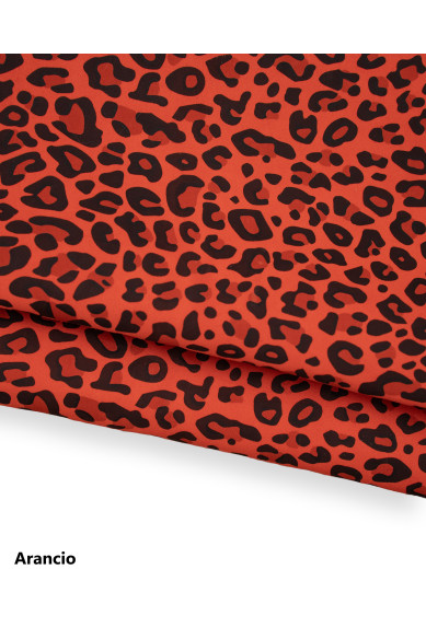 LEOPARD textured leather skin, animal print SUEDE goatskin, cheetah pattern on aquamarine - orange - skyblue soft skin