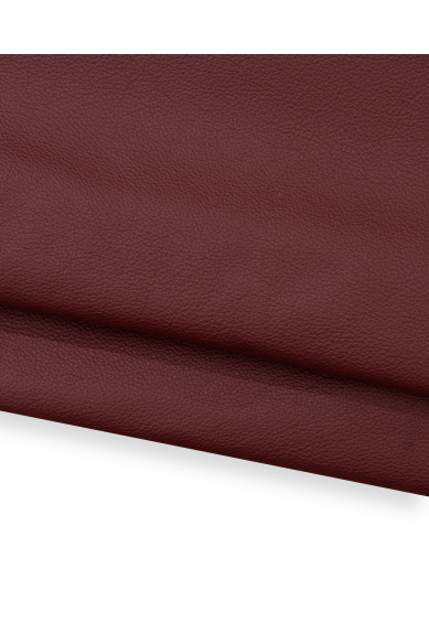 Pellame con GRANA PICCOLA bordeaux, vitello morbido sportivo, pelle 0.9 - 1.1 mm perfetta per il fai da te