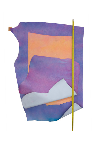 Vitello stampato RIGATO, pelle rosa, blu, arancio , giallo, pellame a righe opaco SPORTIVO per hobbisti