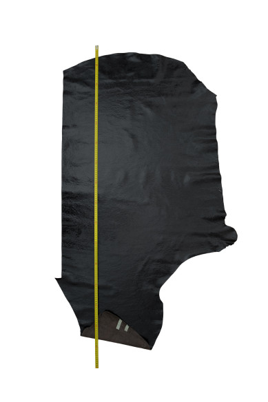 Black CRACKLE printed leather hide, GLOSSY soft calfskin, sporty cowhide for crafters