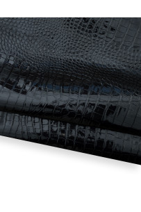 Pellame COCCODRILLO nero,...