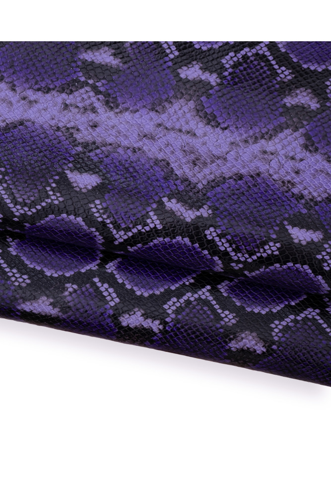 Purple PYTHON leather hide, REPTILE...