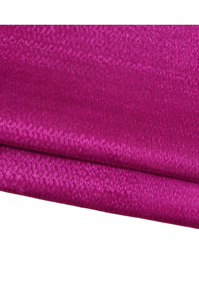 FUCHSIA METALLIC leather hide,...