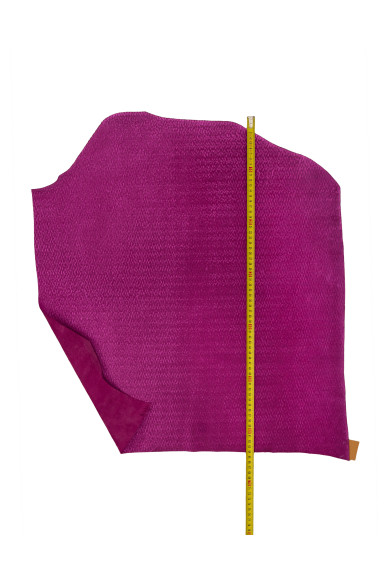 FUCHSIA METALLIC leather hide, metallic printed cowhide, super soft carved calfskin, 0.8 - 0.9 mm