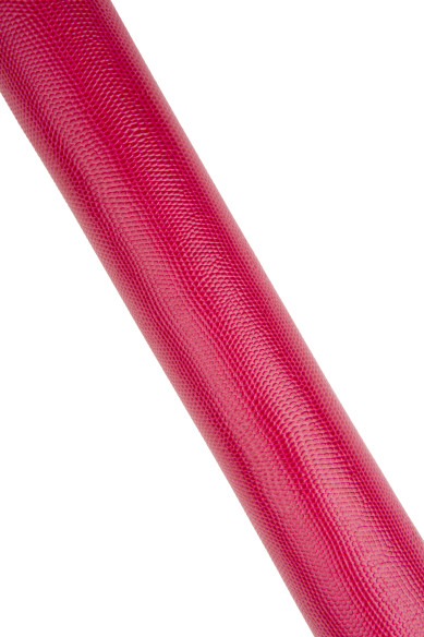 Red LIZARD printed leather hide, GLOSSY reptile embossed cowhide, classic soft calfskin for crafters, 1.0 - 1.1 mm