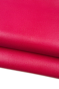 Red LIZARD printed leather...