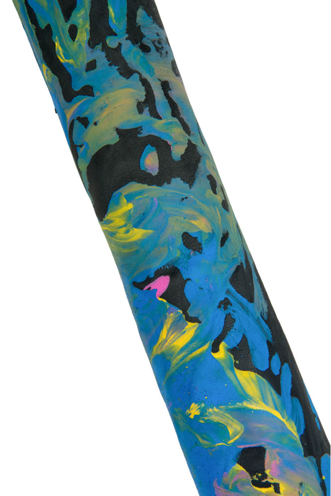 Multicolor HAND-PAINTED leather skin,...