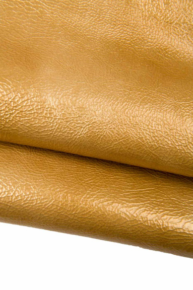 Set of 3 gold YELLOW leather skins, boundle of python and croc printed matching goatskins for hobbyists