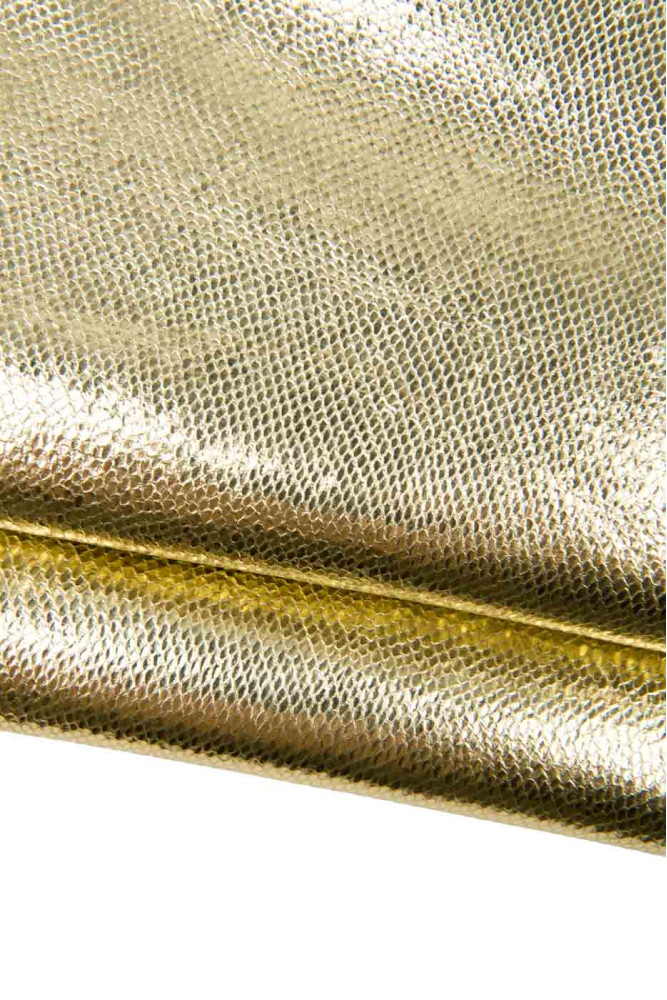 Set of 3 gold YELLOW leather skins,...