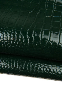 CROCODILE embossed leather...