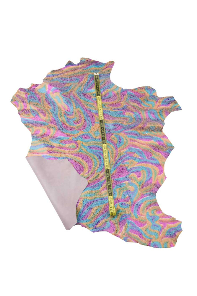 Multicolor IRIDESCENT leather skin,...
