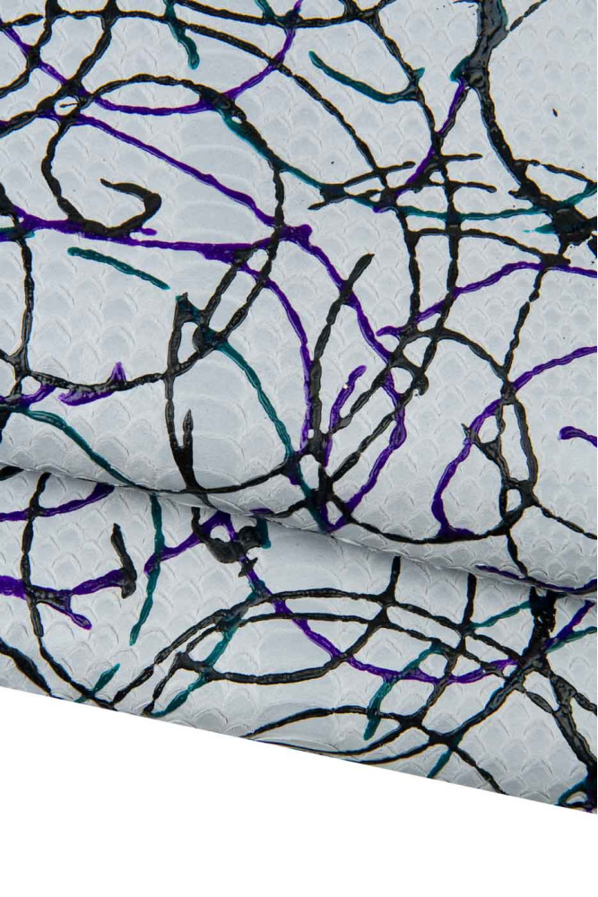 Splash python print leather – grey...