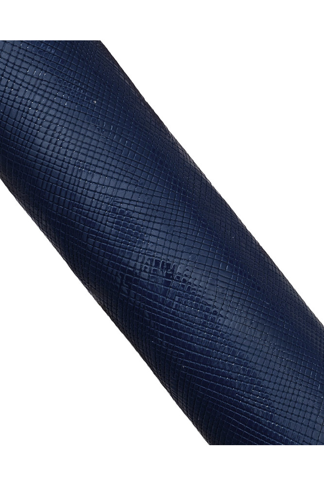 Blue GEOMETRICAL printed leather...