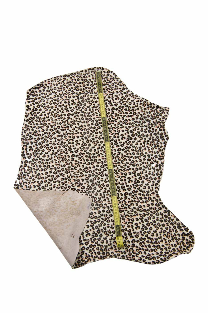 LEOPARD printed hair on leather hide,...