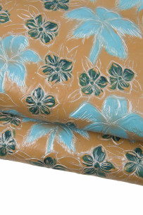 FLORAL printed leather...