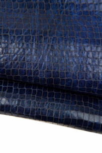 Set of 3 blue leather... 2