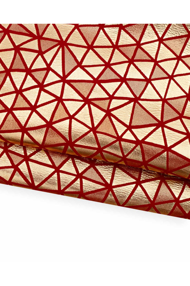 Pellame oro rosso laminato stampa...