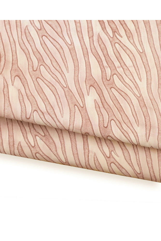 Pelle stampata simil ZEBRA rosa,...