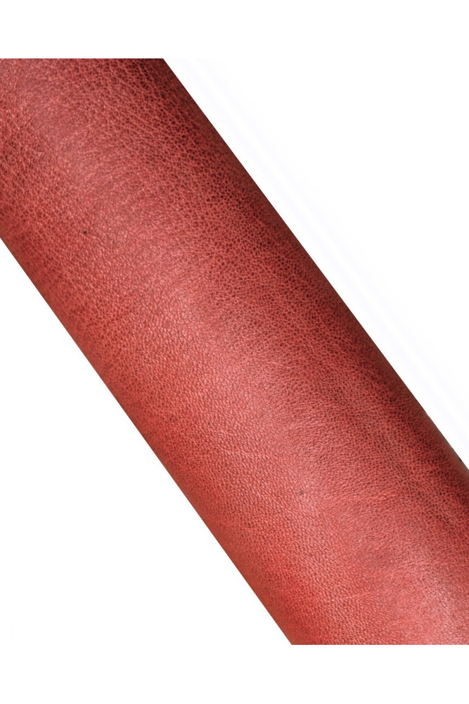 Pellame rosso PERLATO, vitello con...